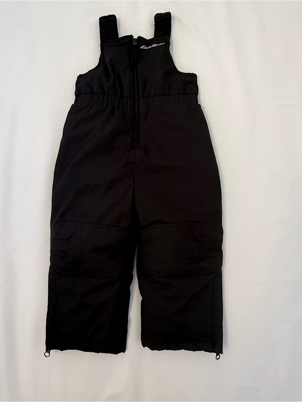 Eddie Bauer 2T Snow Overalls in solid Black. EUC